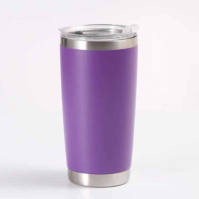 BPA-Free 20 oz Straight Egg Shape Beer Mugs Wine Tumbler Stainless Steel Vacuum Insulated Sublimation Tumblers Coffee Cups