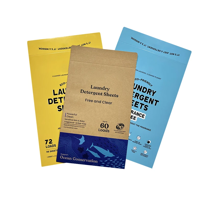 High quality hypoallergenic safe pure plant concentrated cleaning laundry detergent sheet