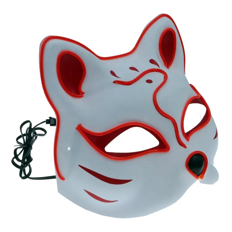 Free Sample Cosplay Led Cat Mask Carnival Party Halloween Full Glow Masks
