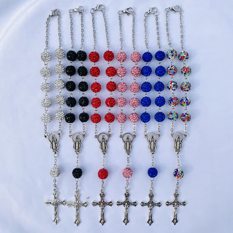 Гламурные автомобильные четки со стразами 10 мм