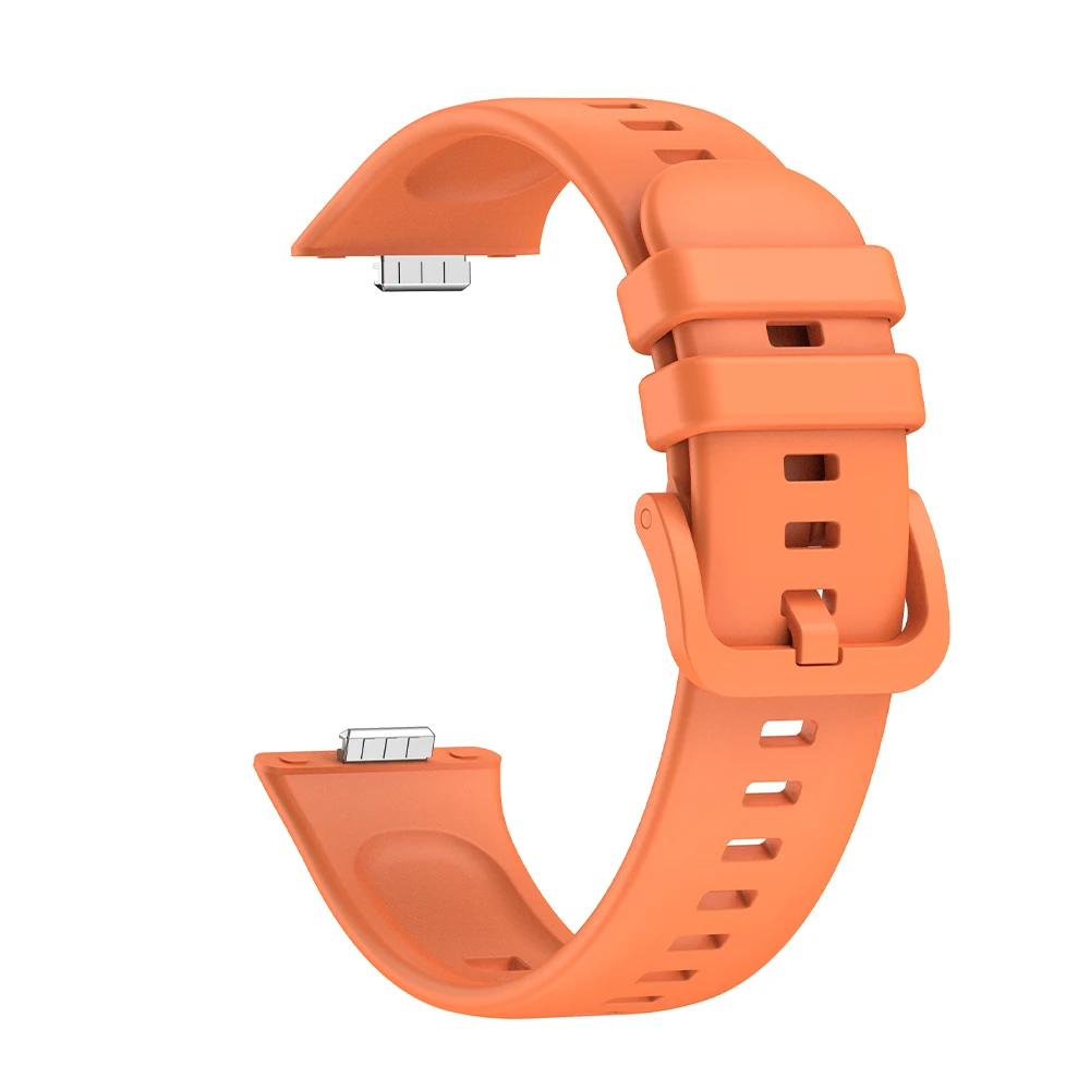 New Custom Logo Smart Watch Strap Solid Color Silicone Replacement Watch band Sport Band for Huawei Watch Fit 3 Strap