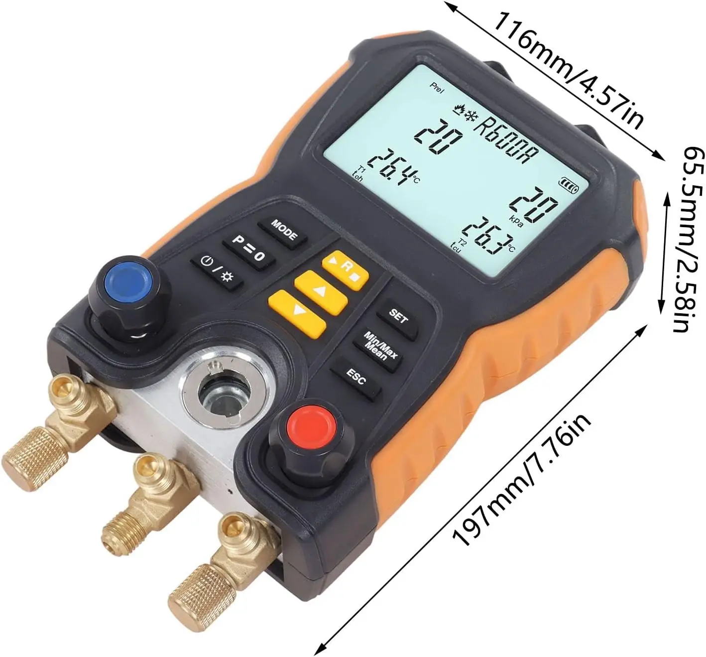 R410a Hvac Kit Basic Kit Digital Manifold Gauge Set 0564 549 557s 550s Testo Digital Pressure Gauges For Refrigeration