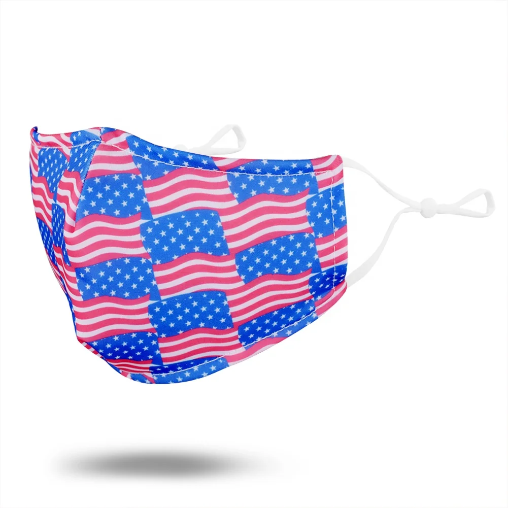 
Wholesale Cheap Men Women Washable Fashion American Election USA Flag Party Face Mask 