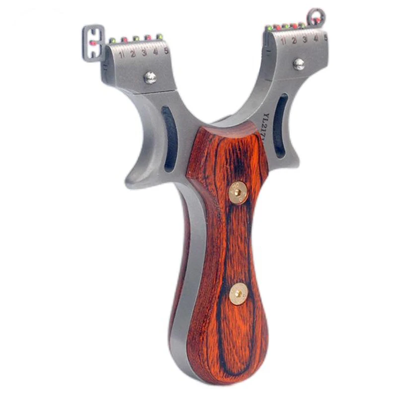 high quality steel slingshot high power powerful slingshot catapult hunting flat rubber