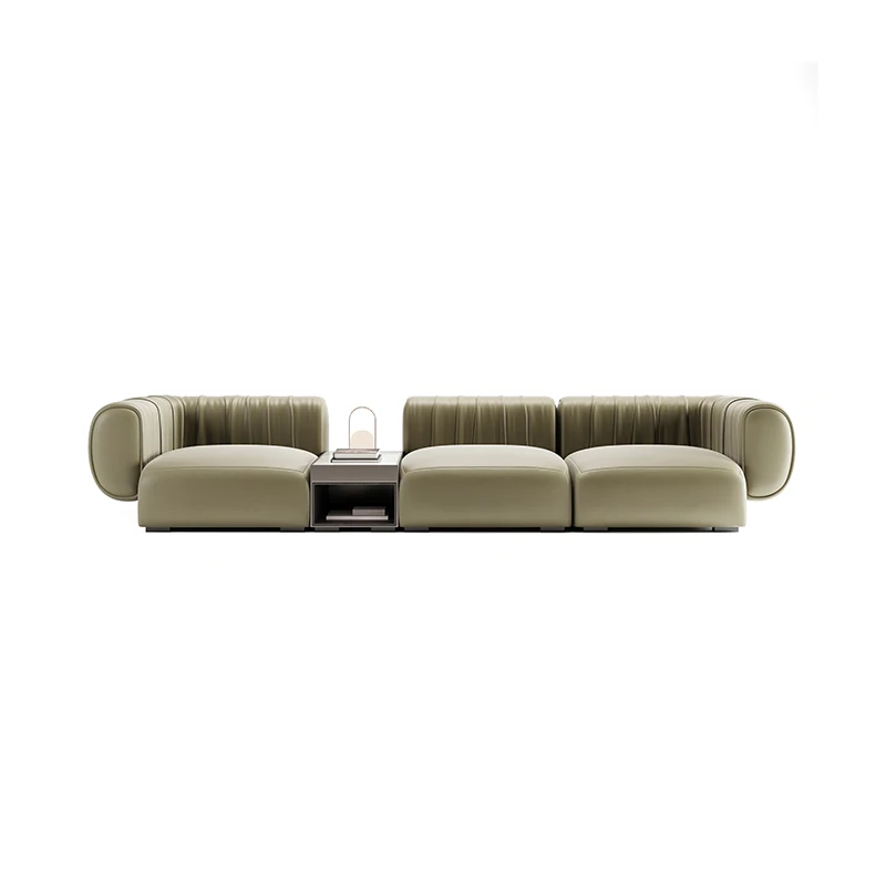 Economical utility 3-seater sofa with segmented small table luxury sofa set modern with good breathability and heat dissipation