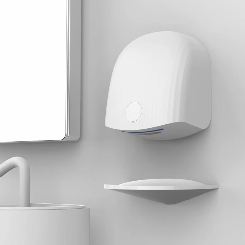 High Speed Bathroom Accessories Commercial Automatic infrared ABS Wall Mounted Hand Dryer with water holder