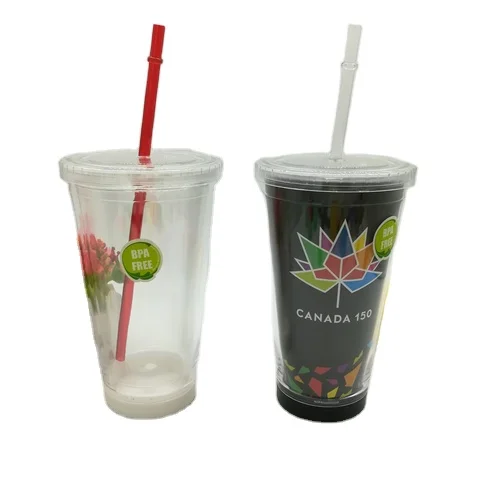 Hot Sell 16oz milkshake double wall tumbler bottom replace paper insert