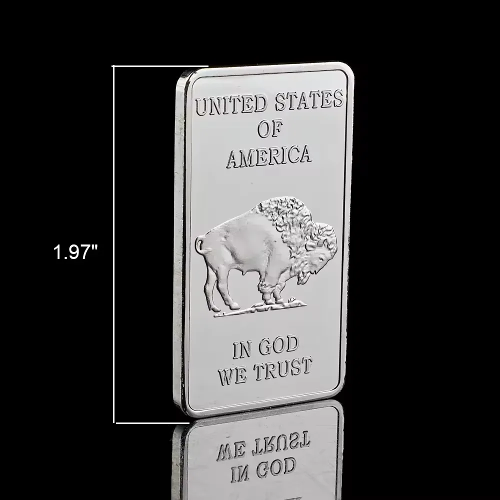 Customized United states of america commemorative silver bar in god we trust buffalo bullion