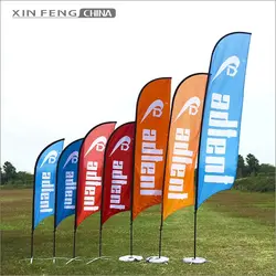 2021 Hot Sales Professional Custom Inkjet Printing Outdoor Advertising Teardrop Beach Flags