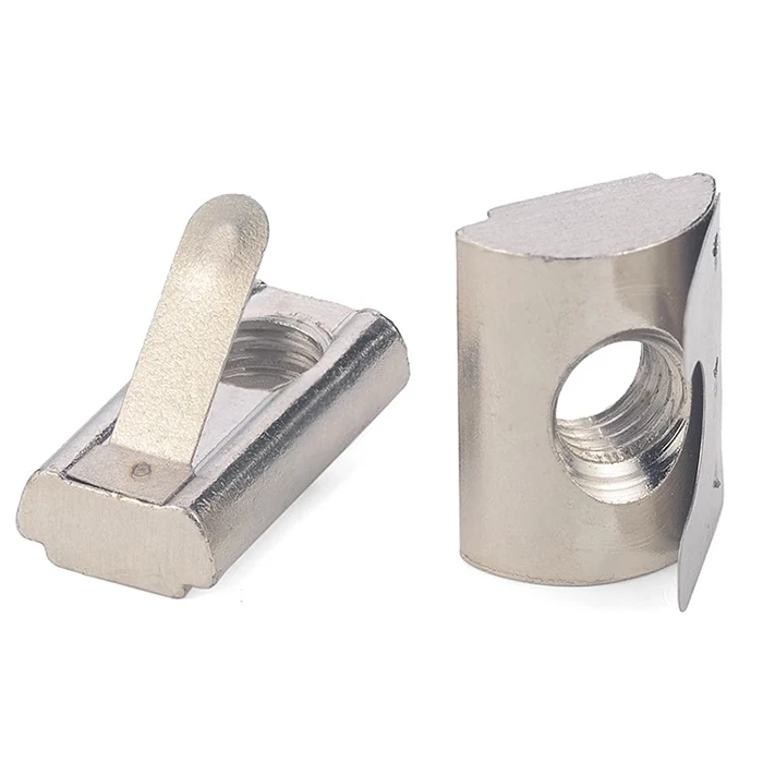 Zinc Plated T-Nut 8slot Roll-in Spring Ball M4/M5/M6/M8 , Roll Ball Elastic Nuts for 4040 Series Aluminum Extrusion Profile