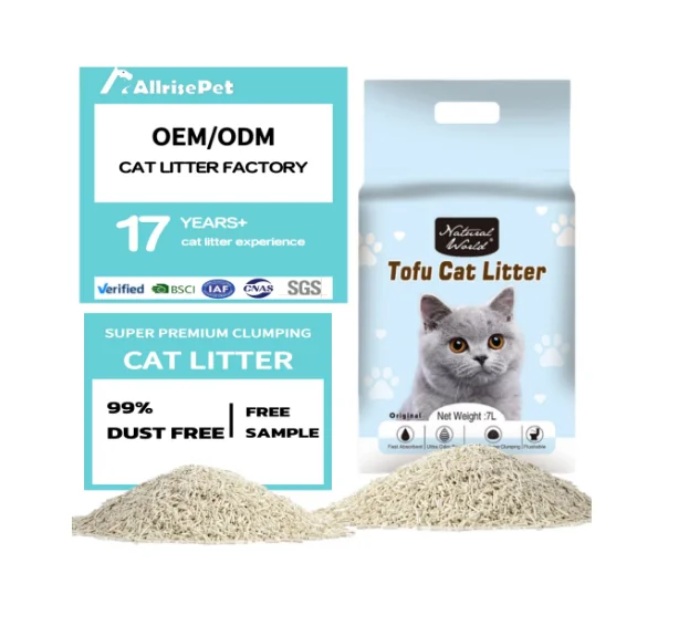 China factory auto tofu cat sand 8L refill natural tofu cat litter tray Customized cat box litter
