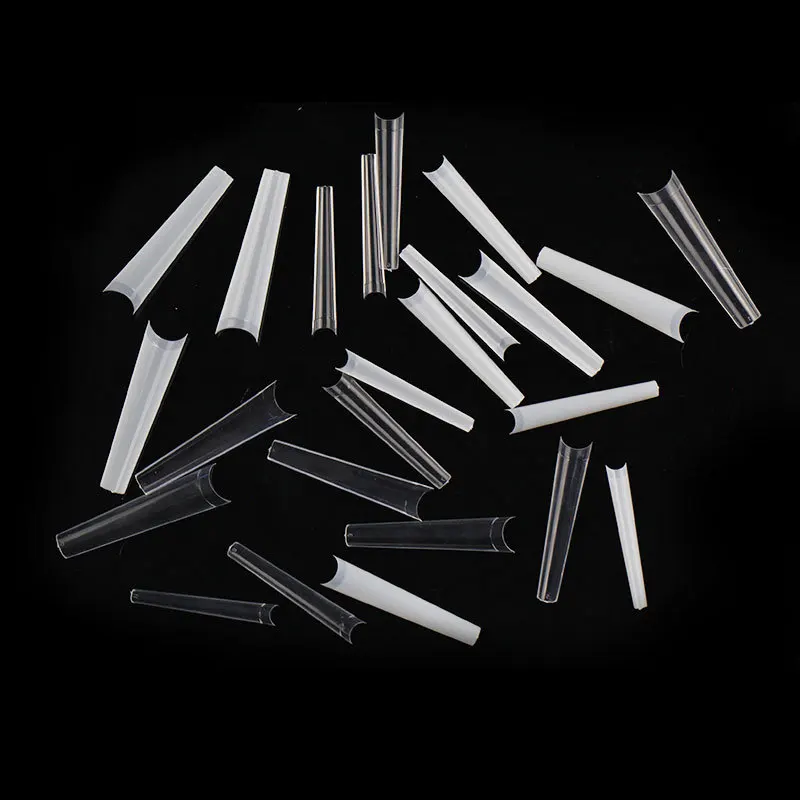 3XL clear non no c curve coffin nail tips artificial nail tips false  Press On False Nails