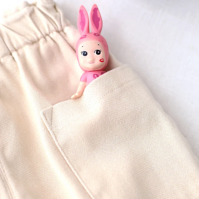 
Solid color autumn full-length 1-3-year old baby trousers unisex comfortable fabric baby trousers 