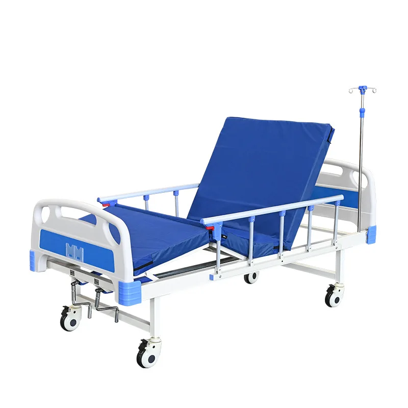 High quality Factory wholesale manual two function nursing bed 2 crank medical hospital patient bed