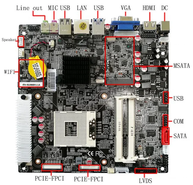  Intel PGA988 I3 I5 I7 поддерживает Mini ITX материнскую плату на основе HM65