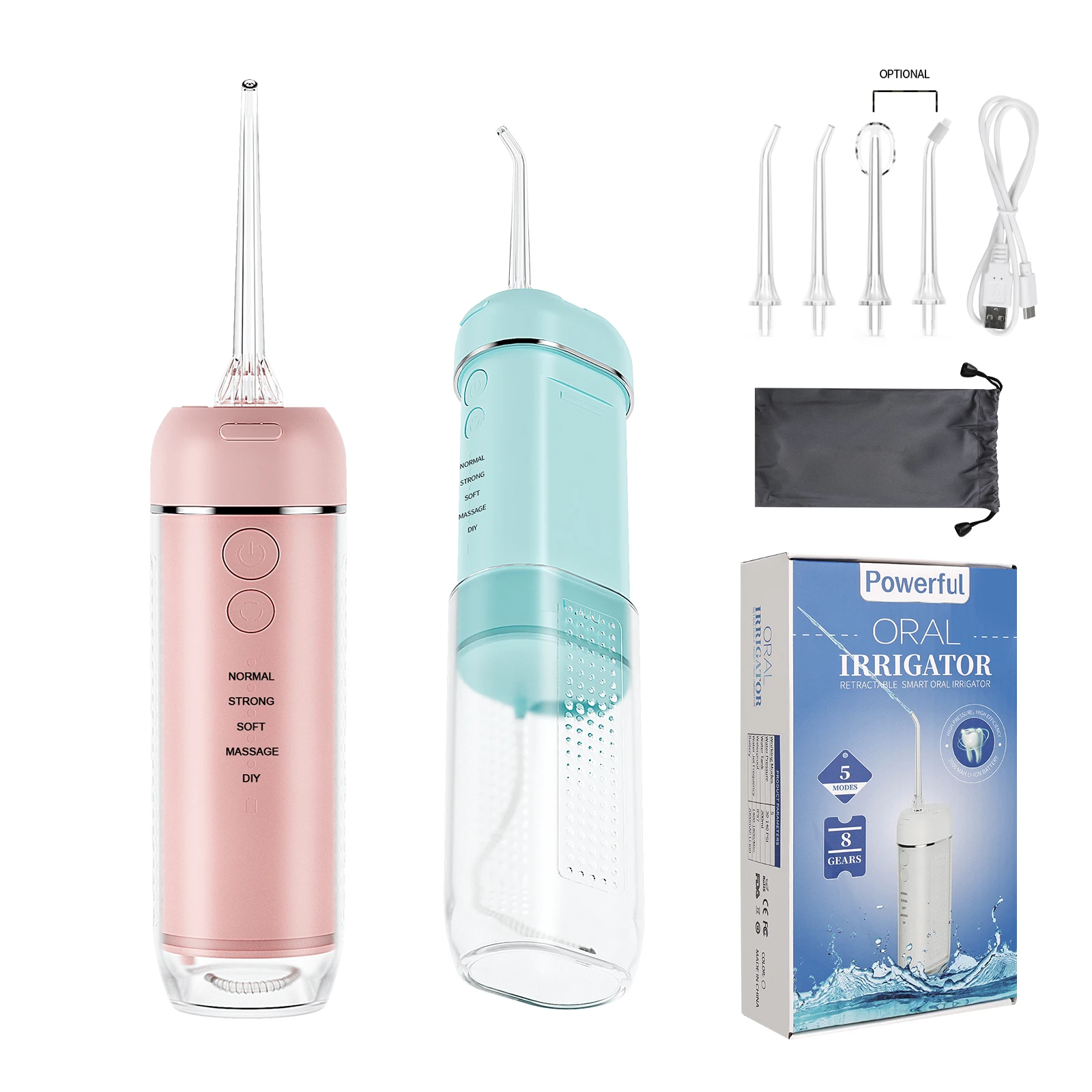 SINBOL New Hotselling Usb Rechargeable Home Travel Portable Dental Oral Irrigator Foldable Mini Water Flosser For Teeth Cleaning