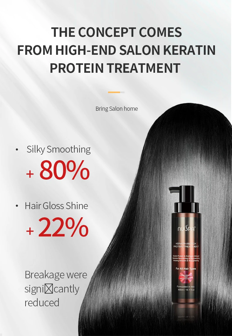 Wholesale Formaldehyde Free Straightening Hair Care Brazilian Keratin Protein Smooth Cuticle Silk Looking Hair Treatment