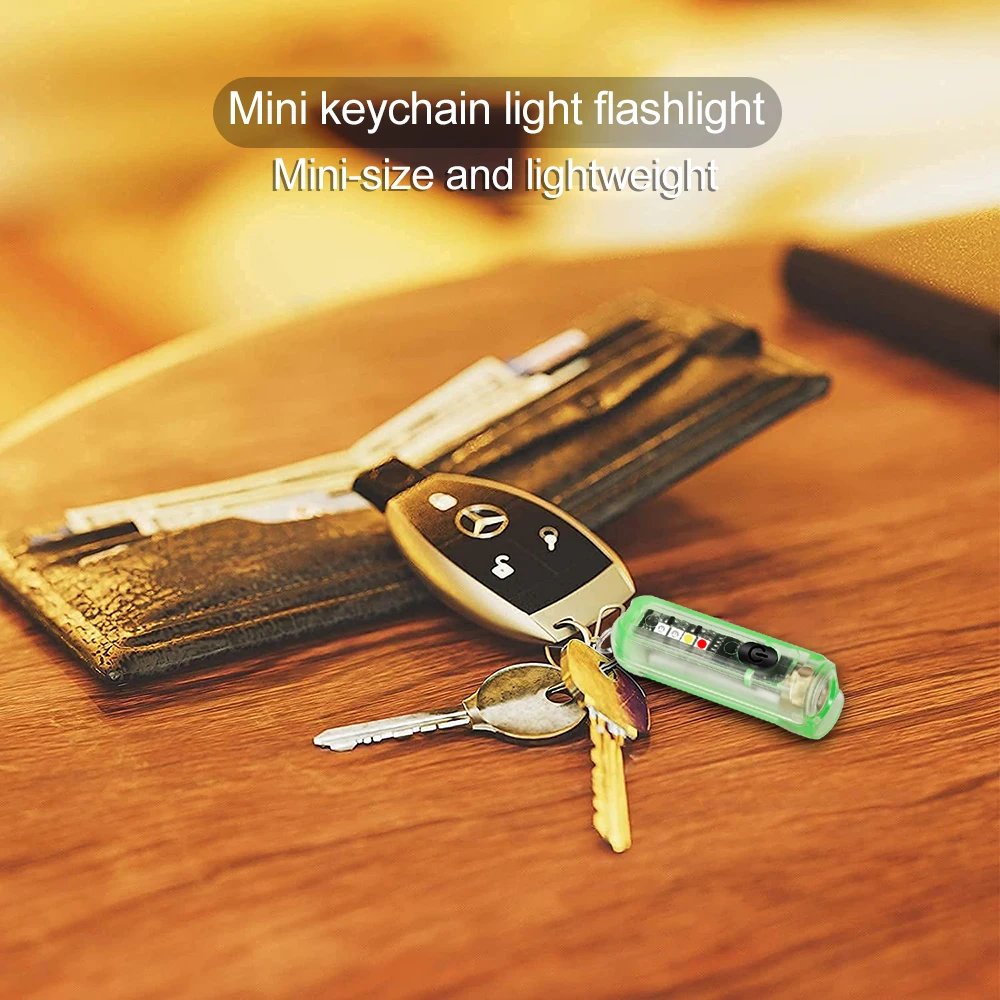 New Powerful LED Keychain Flashlight Waterproof Rechargeable Portable Torch Lamp Small Lightweight COB Light For Outdoor