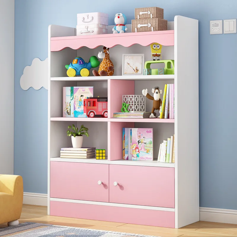 Custom Kindergarten Bookshelf Children Display Furniture Wooden Bookshelf Indoor Wood Bookcase Storage Cabinet Multipurpose Book