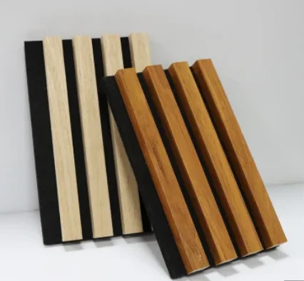 Wall Decoration Absorbs Sound MDF Polyester Akupanels Slatted Wood Acoustic Panels for Indoor Soundproofing