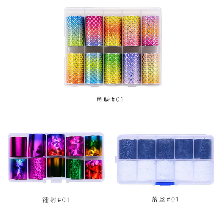 New Starry Sky Paper Tibetan Flower Laser Flower Angel Gold and Silver Christmas Halloween Nail Art Sticker