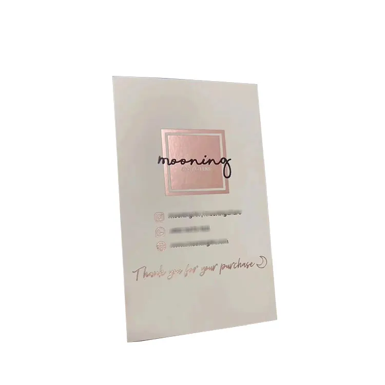 Custom High Quality  Gold Foil Embossed Letterpress Paper Business Card Printing