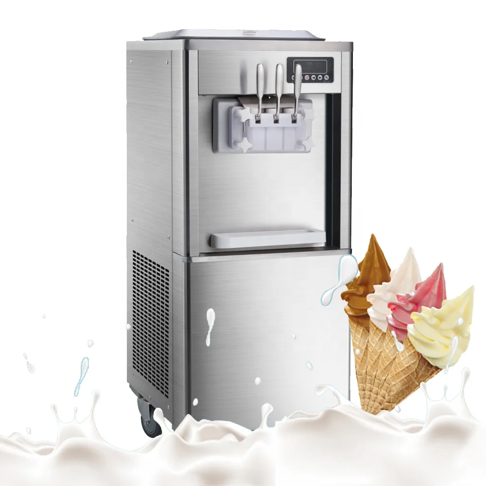 2022 Making Wholesale Best Seller Snack Food Maker Standing Type Manufacturing Ice Cream Machine