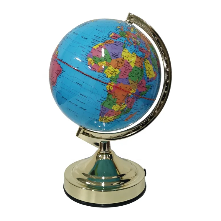 8-inch metal base design, world map, globe, wholesale, home, office, school decorations, ornaments