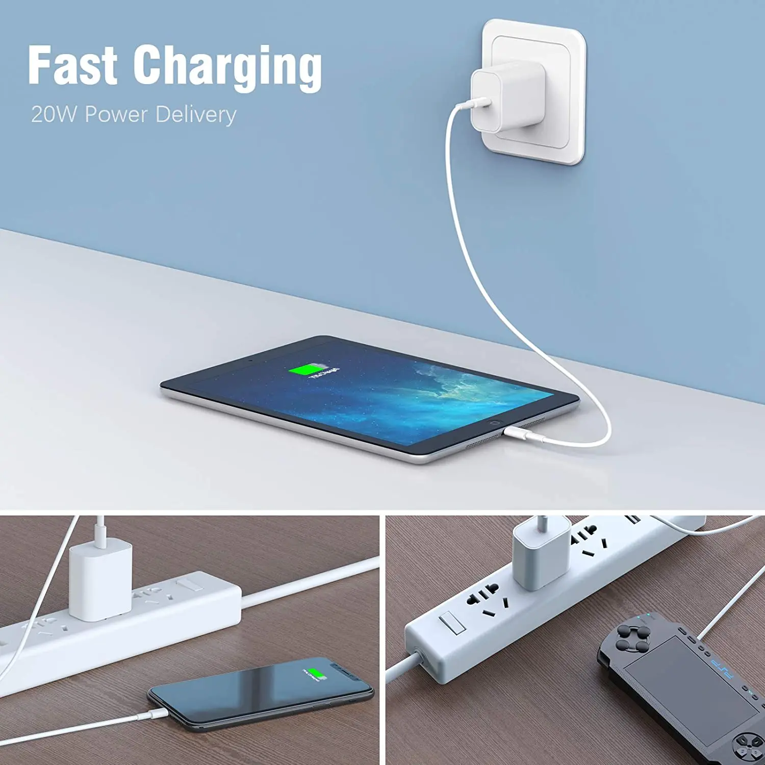 Быстрое зарядное устройство для мобильного телефона 20 Вт 18 PD USB Type C адаптер зарядного устройства iPhone 11 12