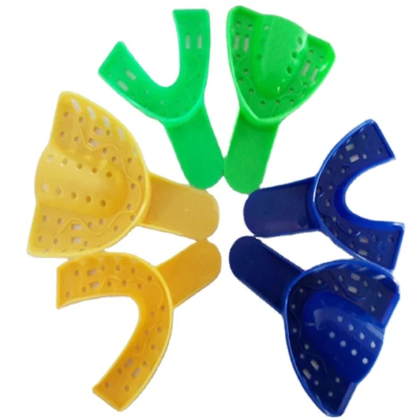 
Red color dental plastic edentulous dental disposable impression tray 