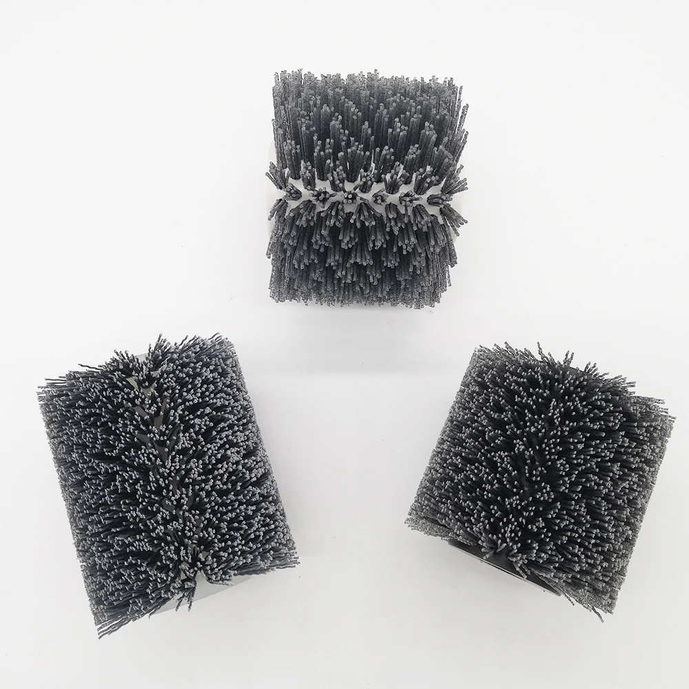 Round steel wire chimney cleaning equipment nylon wire industrial polishing roller brush