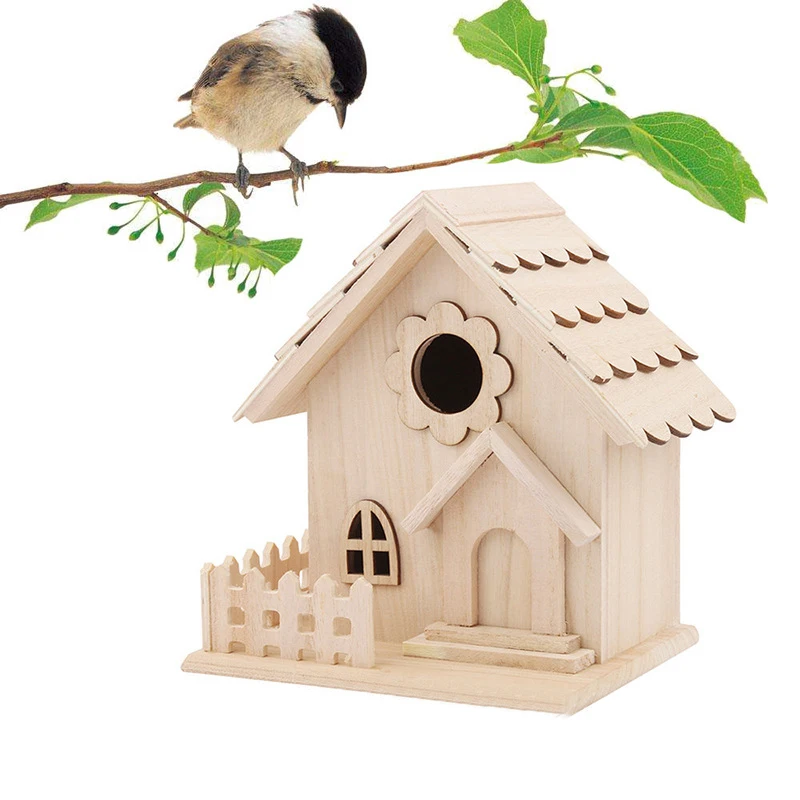 Wholesale Outdoor Wooden Bird Living Houses Hanging Birdhouse Breeding Cage