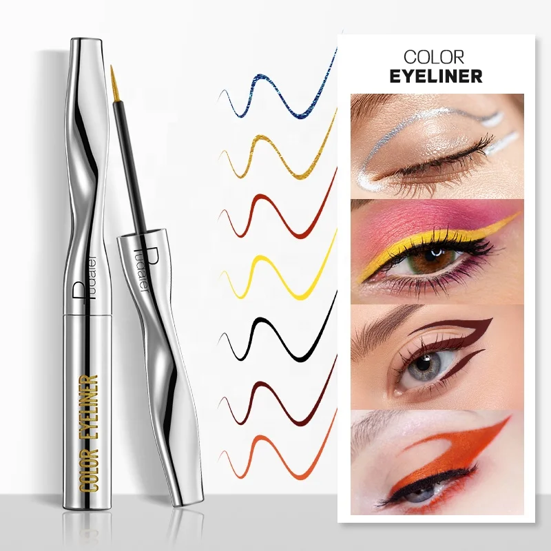 Wholesale Matte Eyeliner Long Lasting Waterproof Vegan Colorful  Eyeliner Pencil Quick drying Liquid Eyeliner private label
