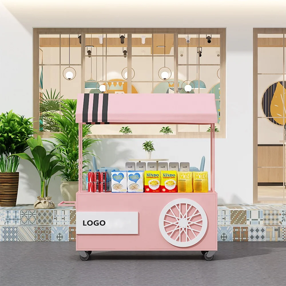 Candy Bar Cart Food Carts Party Decoration Wholesale factory fruit dessert cart for Modern Birthday Party