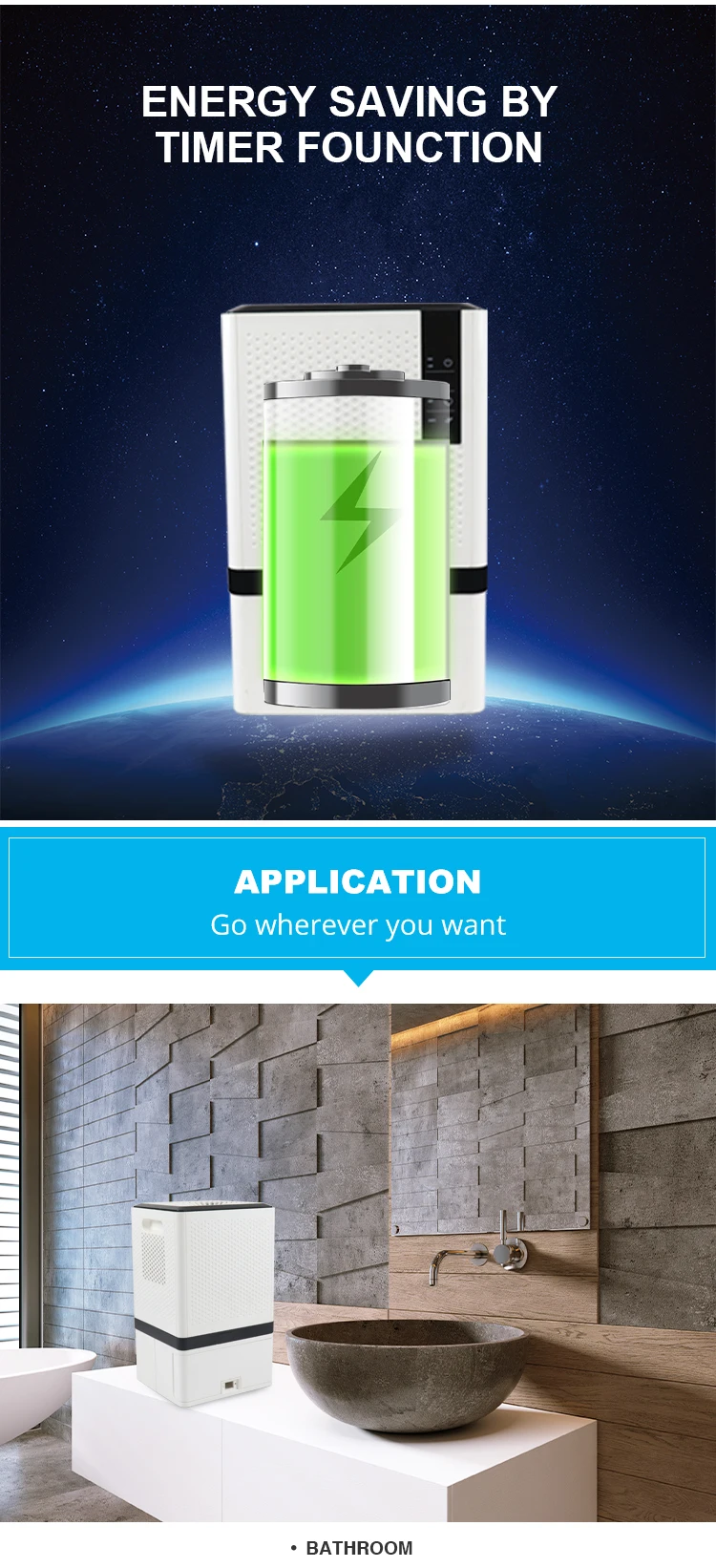 2024 Best Sale  Home Air mini dehumidifier small portable dehumidifier dryer for wet weather