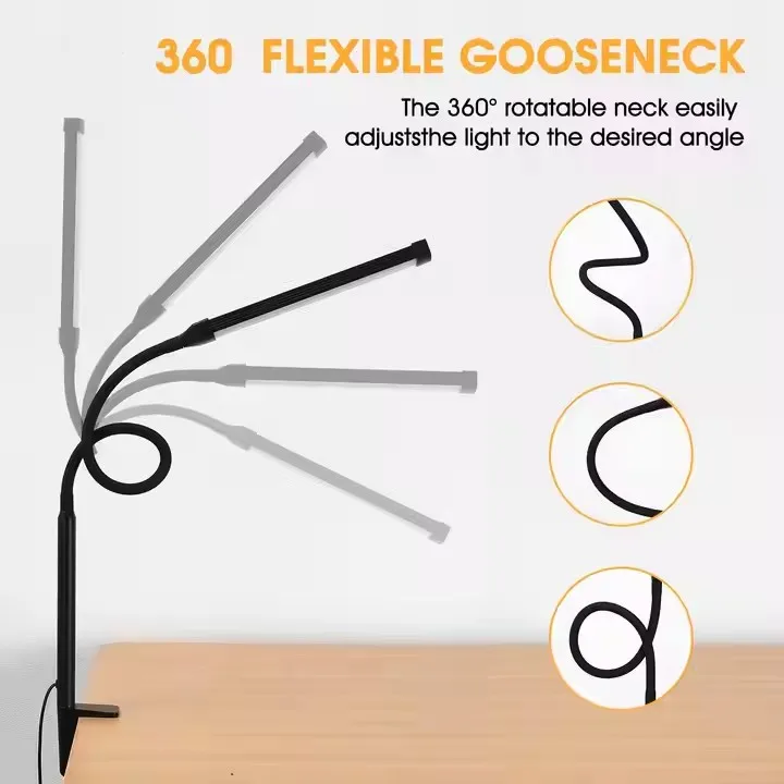 Modern Bedroom Daylight Flexible Multi Function Led Desk Light Lampada With A Easy Clip Night Reading Lamp Light For Book