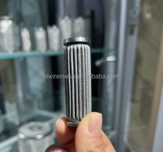 Customized Stainless Steel 304 Sintered Mesh Filter Element Low Pressure Line Gap Cartridge Screen for Machine Oil Filter
