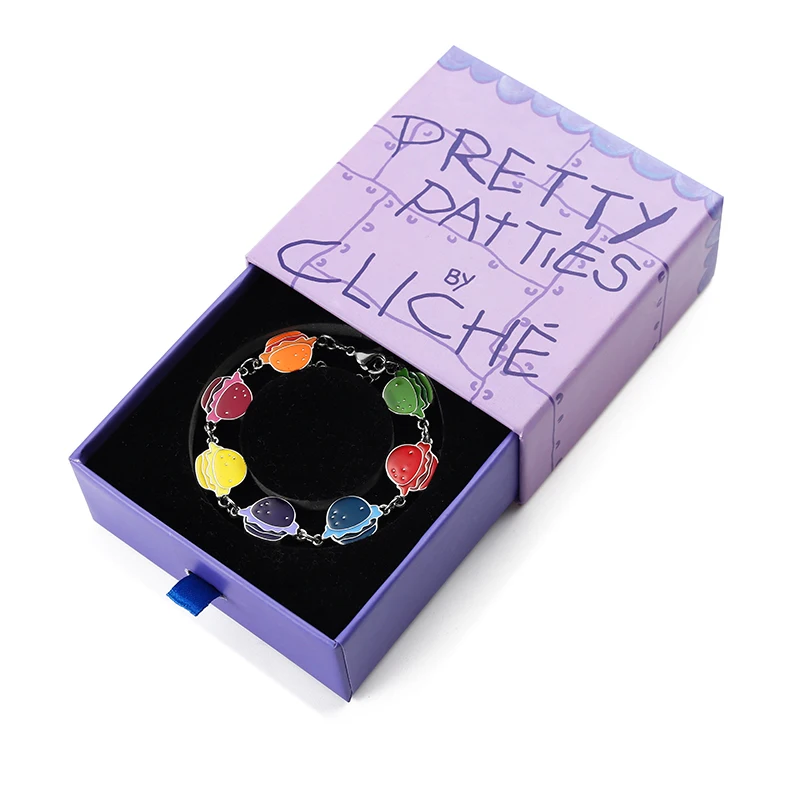 custom stainless steel colourful polished charm bracelet no fading metal bulk charms for bracelets