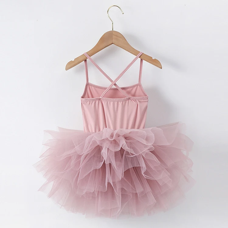 New Summer girl ballet tutu dress Sleeveless Square Neck Kids children ballet dress