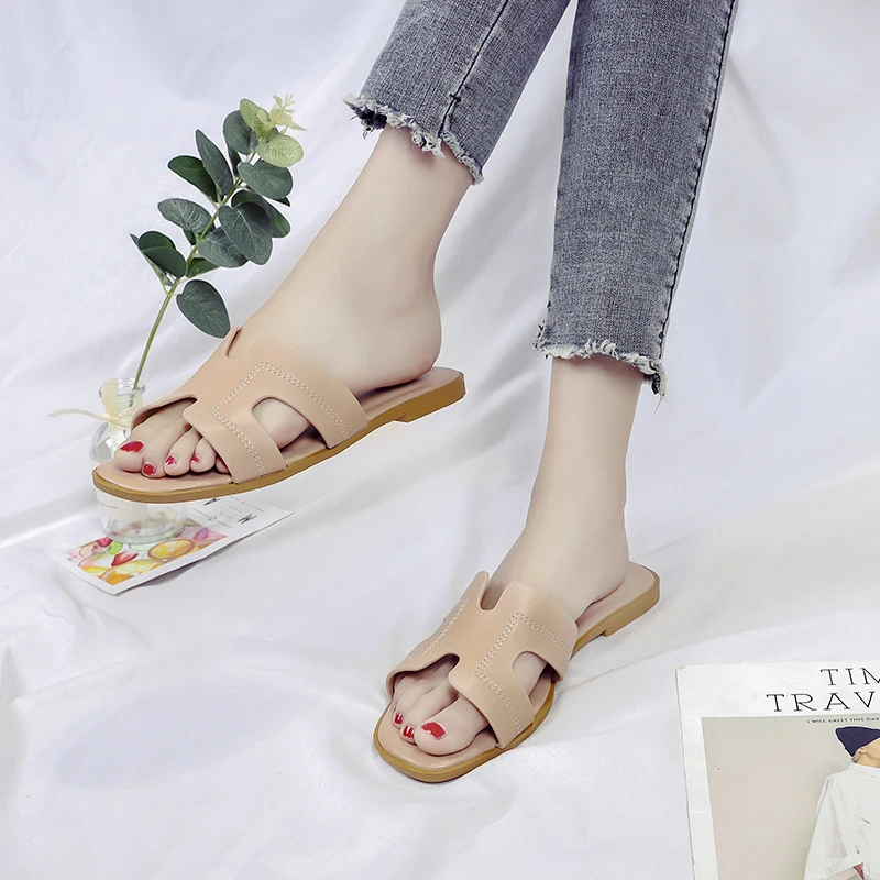 35-41 Summer Ladies Flat Slippers Rhinestone Slippers Women