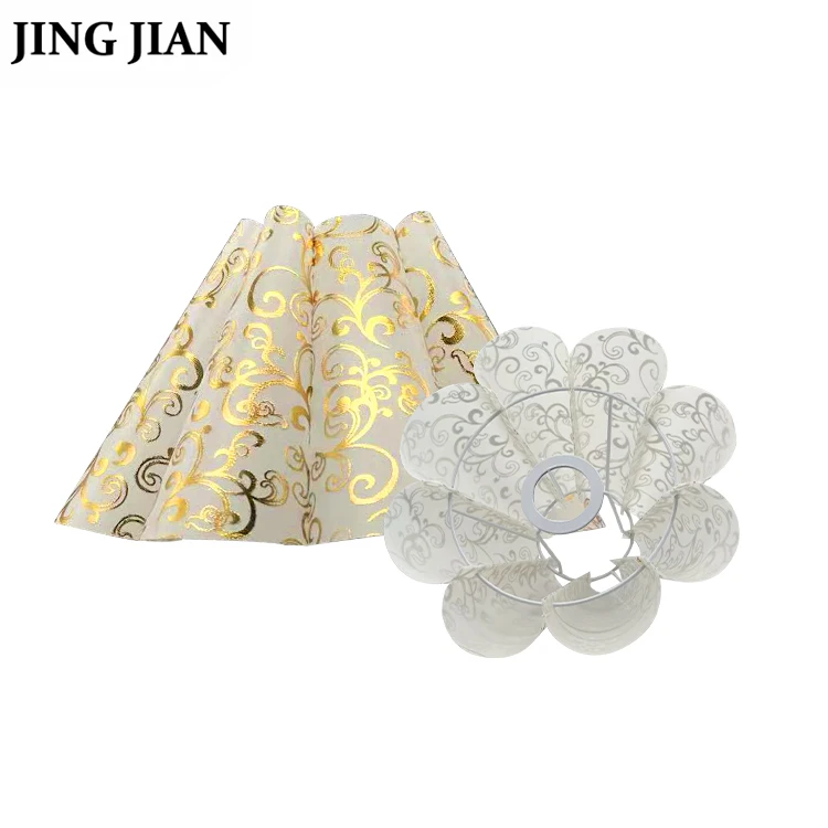 Chinese Table Lamp Shade Modern Small Unique Pleated Lampshade Bedroom Lampshade With Metal Frame