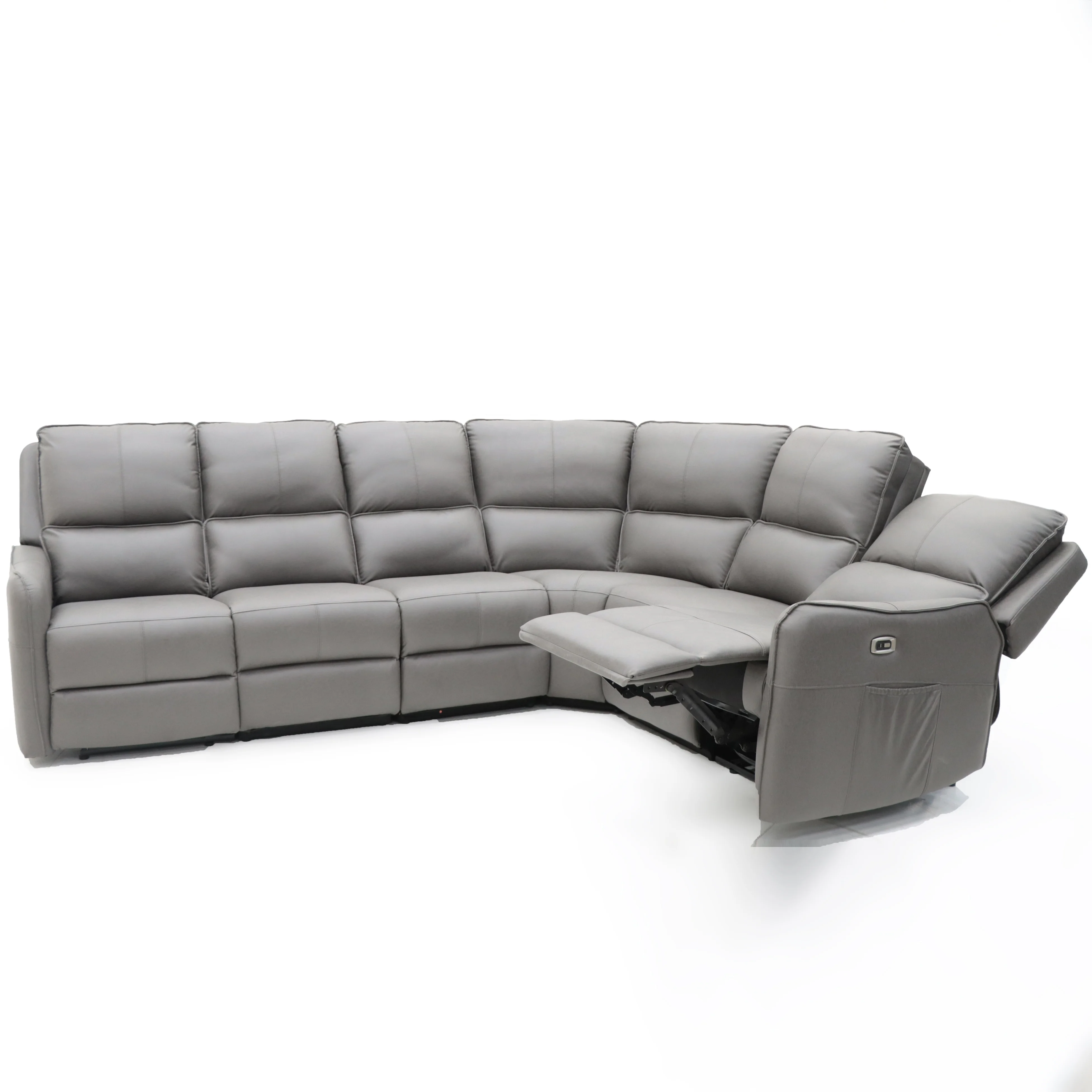 Geeksofa Lay Boy Living Room Sofa Corner Sectional Reclining Sofa 5 Seats Power Electric Functional Sofas With Type C For Home