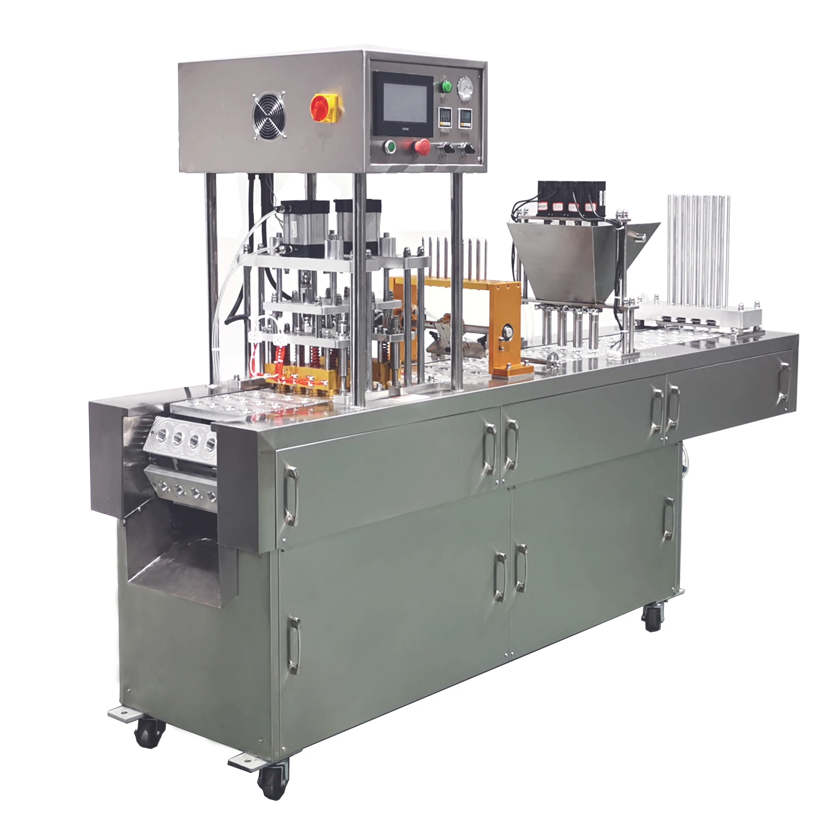 Automatic italy espresso coffee capsule filling sealing machine