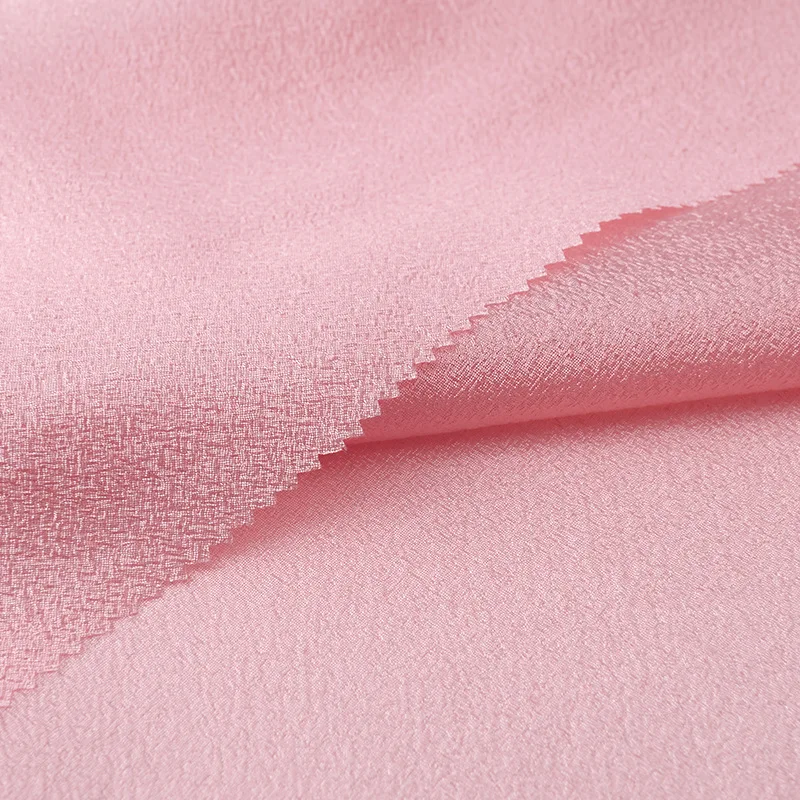 Popular new kapok yarn fabric 100%polyester crepe bubble style organza fabric breathable soft for women dress
