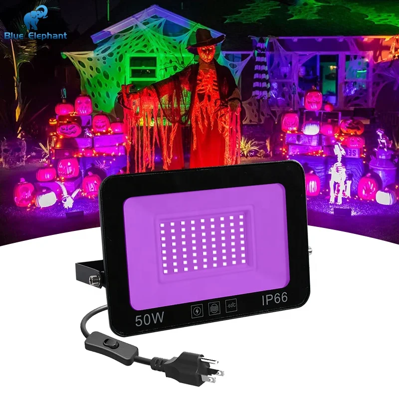 UV Black Lights 365nm 200W Uv Flood Led Light Led 395Nm 30W 50W Uv Flood Light Ip66 Waterproof