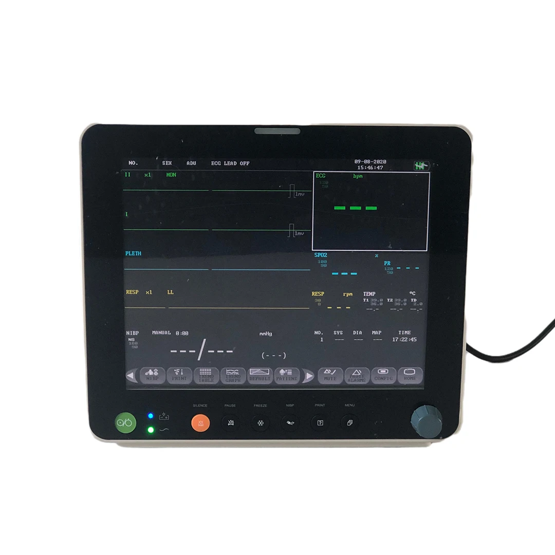 12.1 inch medical wireless multi-parameters vital signs monitor newtech criticare capnography patient monitor for hospital