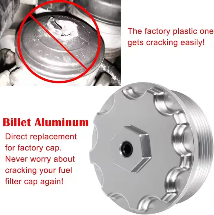 Крышка топливного фильтра из алюминия изготовленная на станке с ЧПУ для дизельных двигателей Ford Powerstroke 2003-2007 заказ