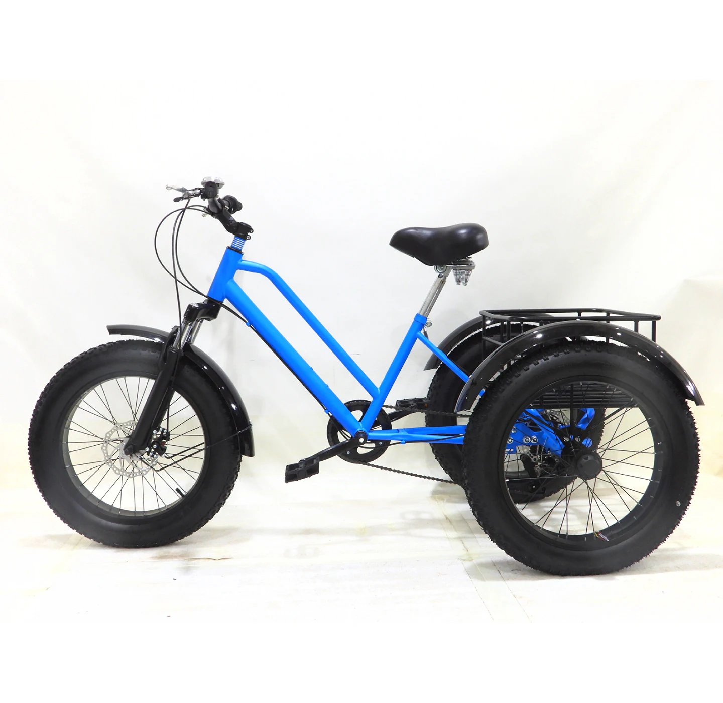 2021 popular 20 inch three wheel hub brake two basket closed tricycle