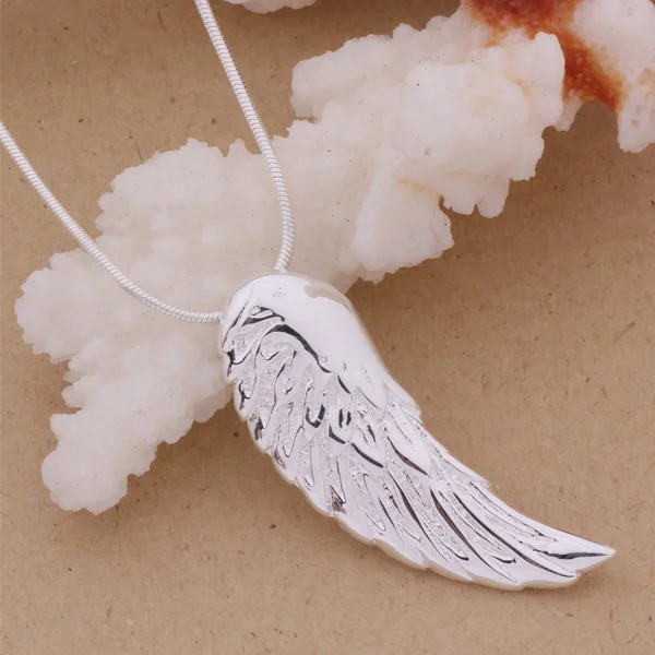 
Holy Angel Create Shape Fashion Jewelry plated 925 Silver Pendant Necklace 17201AN146 