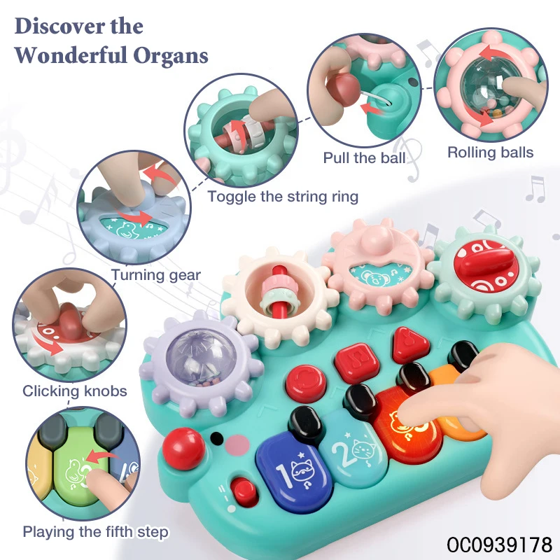 Musical instruments gear mini baby cartoon piano game toy for children
